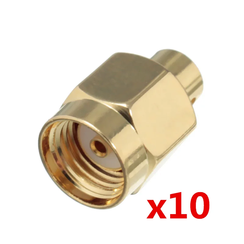

High Quality 10pcs/lot SMA Male Plug Connector Adapter Solder For Semi-Rigid RG402 0.141" Cable RF Connector Golden Adapter
