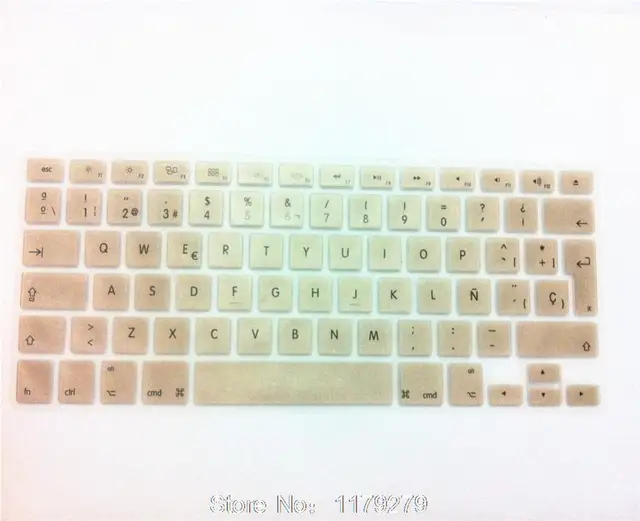 EURO Spainish ES language Keyboard Guard Cover for MacBook Pro 