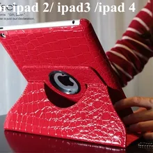 5 шт. Магнитный умный кожаный чехол для ipad 2 ipad 3 ipad 4 с вращающейся на 360 градусов подставкой