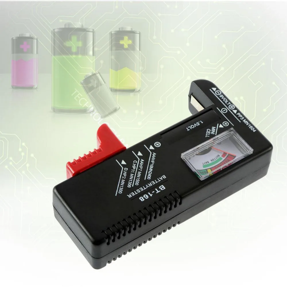 Button Cell Battery Tester Checker AA/AAA/C/D/9V/1.5V Display Universal