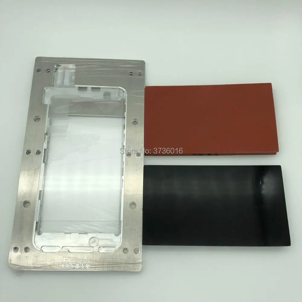 

YMJ laminating mold for iphone 7/8 plus oca polarizer film lcd Perfectly fit vacuum laminating with One Mould Two Rubber block