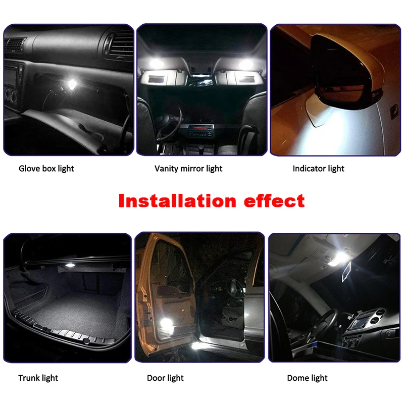 Купольные фары 10x T10 W5W Canbus для салона автомобиля Opel astra h j g f insignia corsa d c zafira b vectra antara