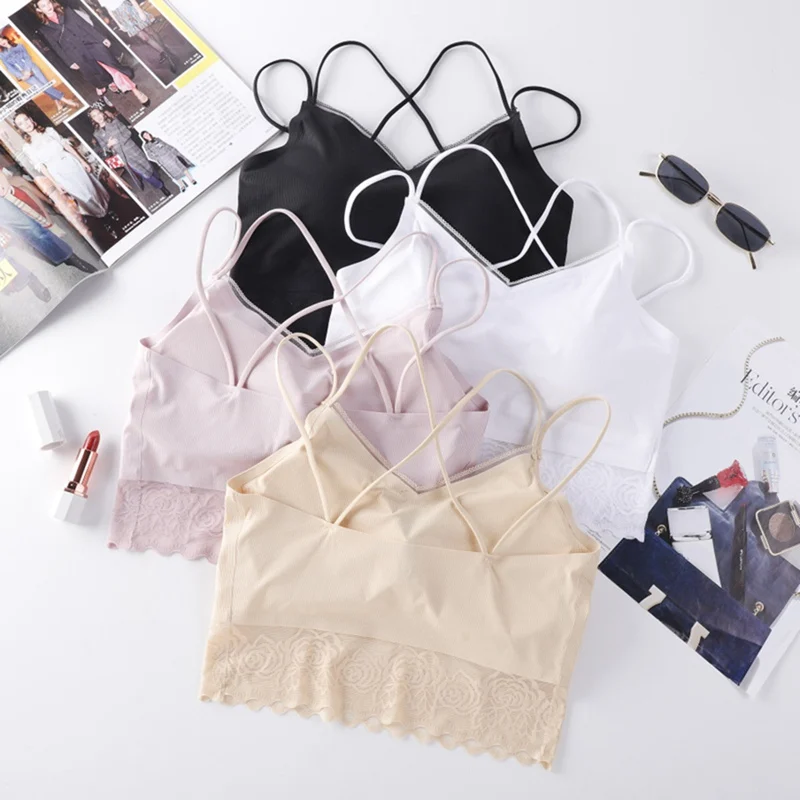 

Comfortable Underwear Bras Fashion Bra Super Beauty Back Lace Stitching Women Underwear Vest Bound Bras for Women