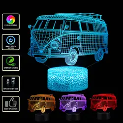 Светодио дный LED 3D подсветкой Лампа Оптическая иллюзия настольная ночник с 7 цветов Изменение 2019 Новые товары продажи хорошо