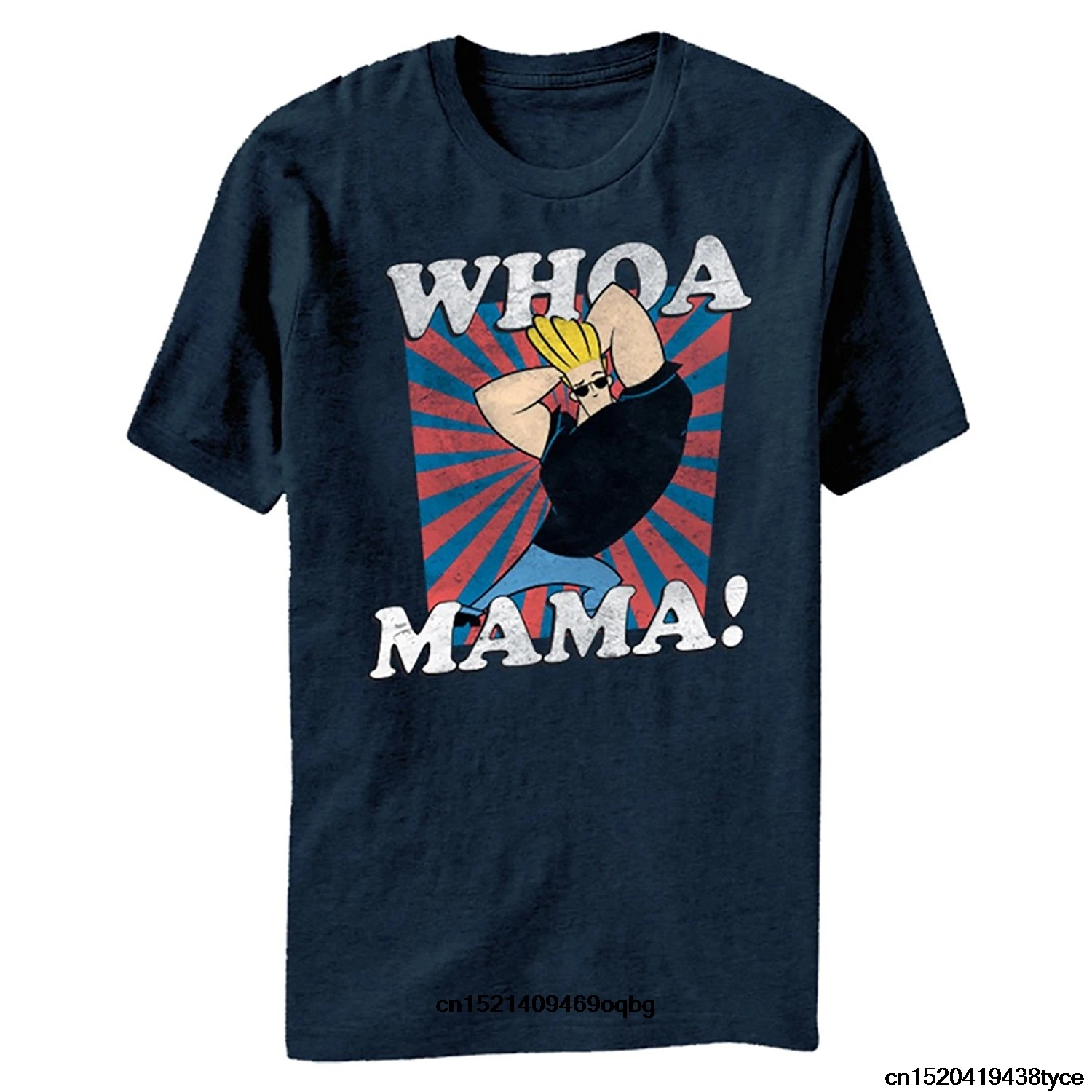 Мужчины Хлопок T-линии Джонни Браво Эй Mama Графический Футболка Человек футболка s