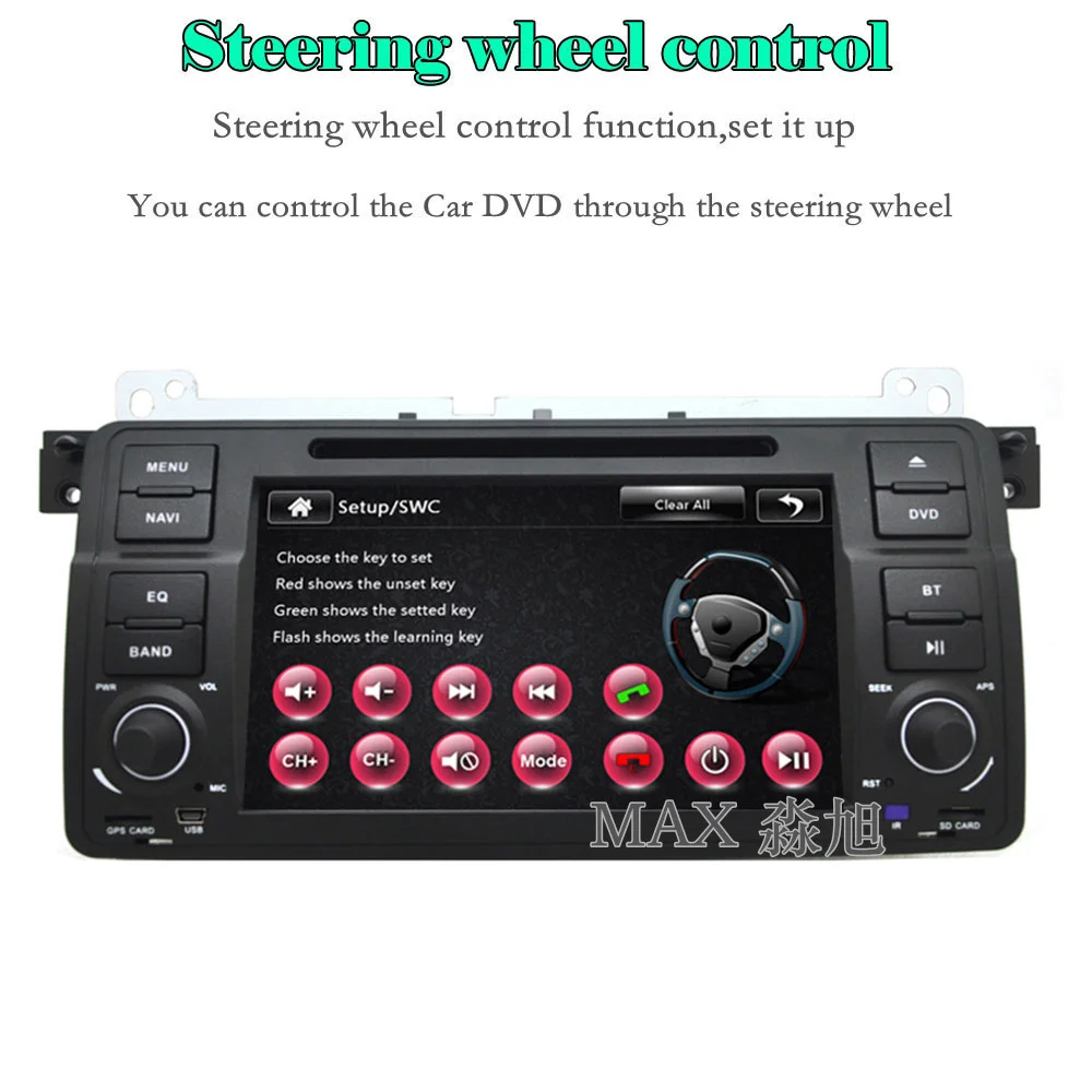 Top MAX Car Radio GPS Navigation System For BMW E46 M3 Bluetooth Call/Music Free Maps Steering Wheel Control 3