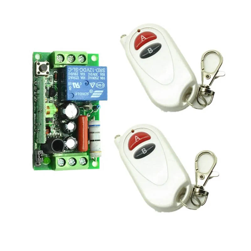 

AC 220V 1CH 10A RF Wireless Remote Switch Receiver&Transmitter For Light Lamp LED SMD ON OFF Momenrary Toggle Latched Adjustable