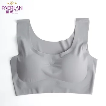 

PAERLAN new sexy women's solid color comfortable bra tight short jacket large size vest top