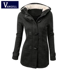 Women Trench Coat 2016 Spring Autumn Women's Overcoat Female Long Hooded Coat Zipper Horn Button Outwear plus size hooded horn button coat