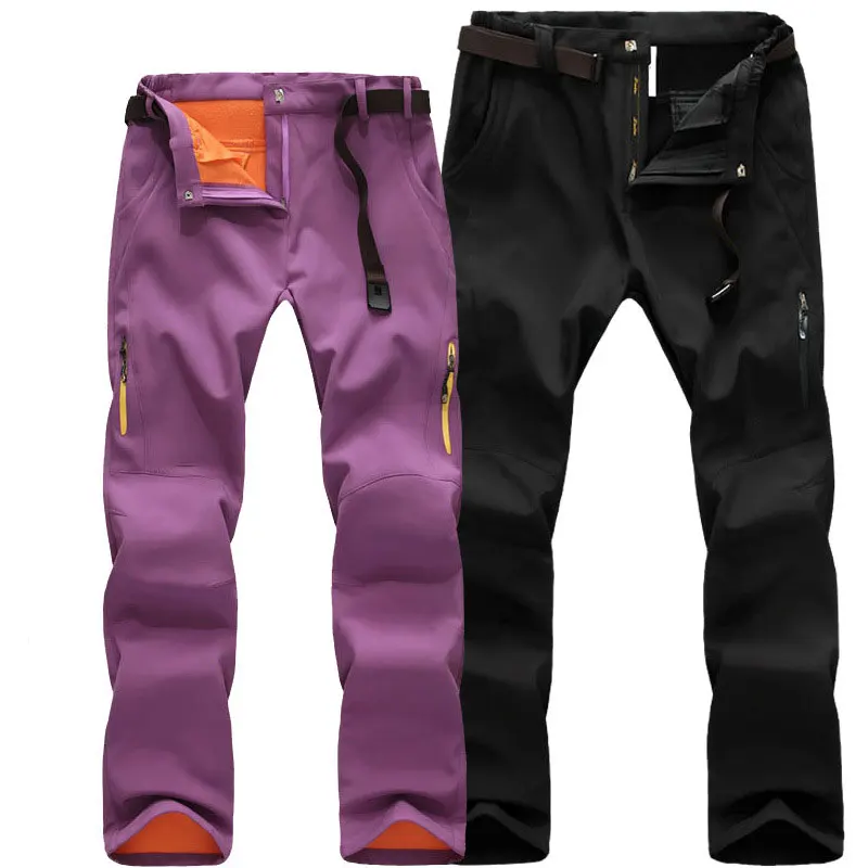 

New Winter Outdoor Sport Fleece Pants Lovers,Softshell Waterproof Trousers,Hiking&Camping Skiing Climbing Pants Men&Women
