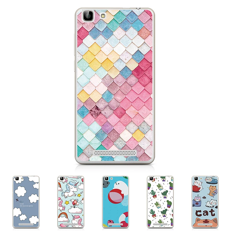 

For Cubot Rainbow 5.0" Solf TPU Silicone Flower Case Mobile Phone Cover Bag Cellphone Housing Shell Skin Mask DIY Customized