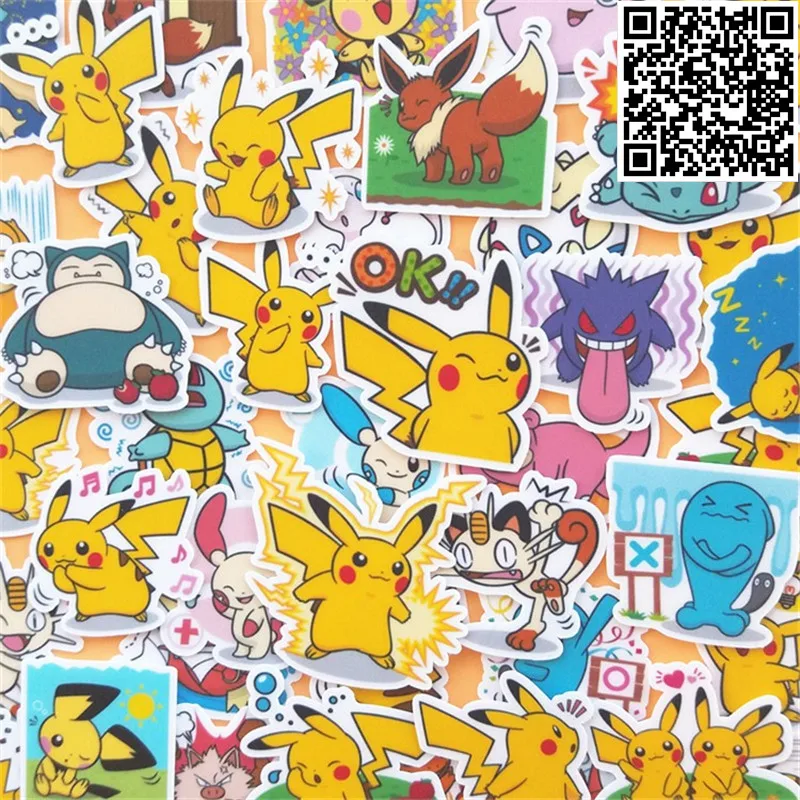 40 шт. различные Pokemons наклейка для багажа Скейтборд телефон ноутбук мото велосипед стены гитары/Eason стикер s/DIY Скрапбукинг