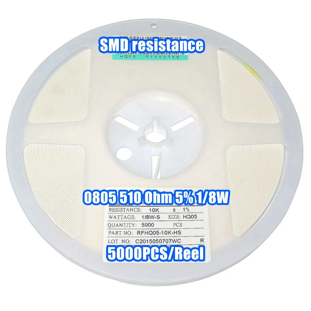 

1 Катушка 0805 510R 510 Ом 5% 1/8 Вт SMD сопротивление 5000 шт/катушка