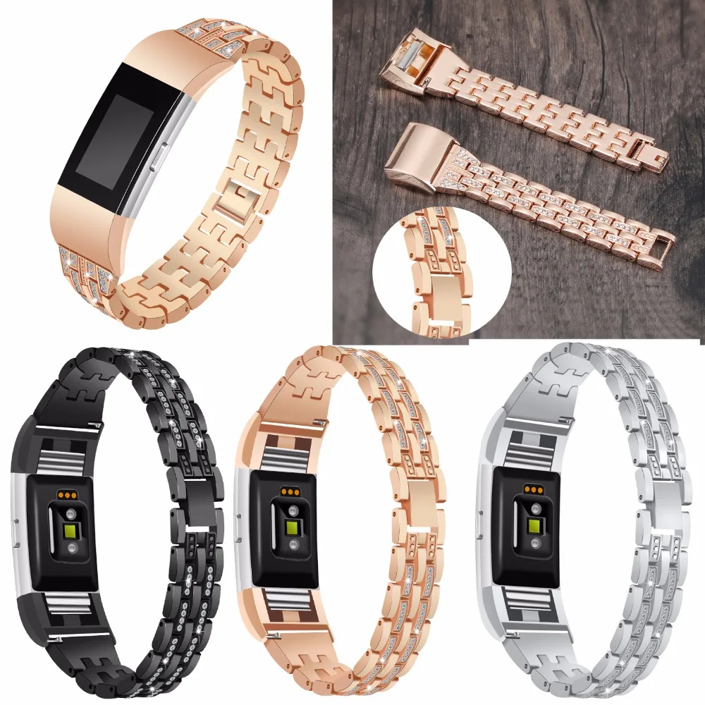 

Hot Fitbit Charge 2 Strap Stainless Steel Bracelet Fitbit Charge 2 Band Fitbit Charge2 Band Smart Watch Wristband Replacement