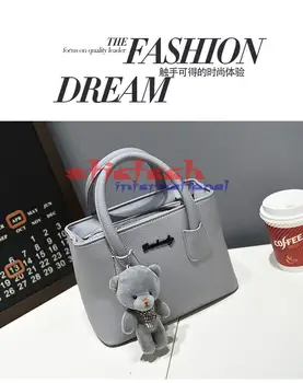 

by dhl or ems 50pcs women handbags, simple fashion flap, bear ornaments woman messenger bag Korean version shoulder bag