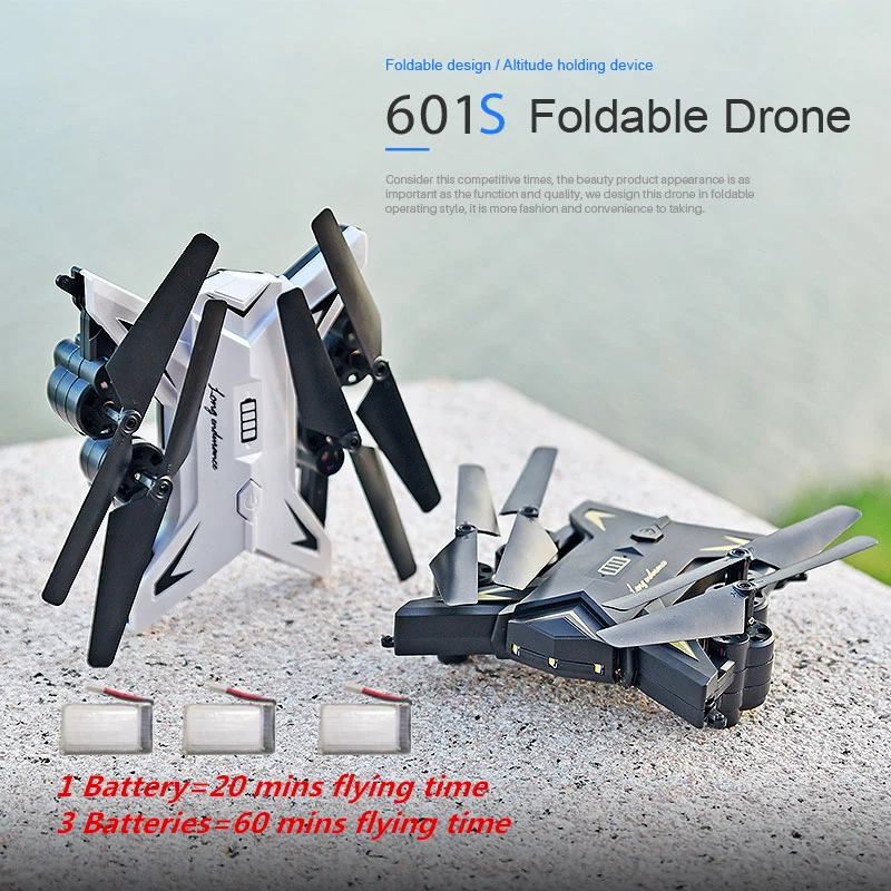 KY601S RC Drone с камерой 1080P селфи Дроны HD складной Квадрокоптер Fly 18 минут VS