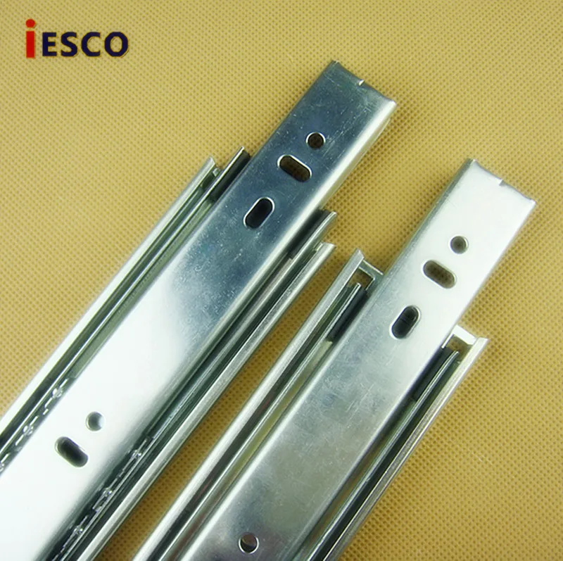 

Three fold guideway drawer track cabinet track