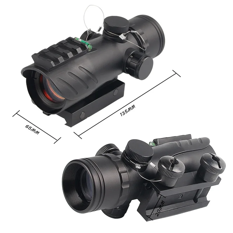 Bumlon Новый 1X30 Тактический рефлекс Red Dot прицел с пузырьковый уровень 20 мм