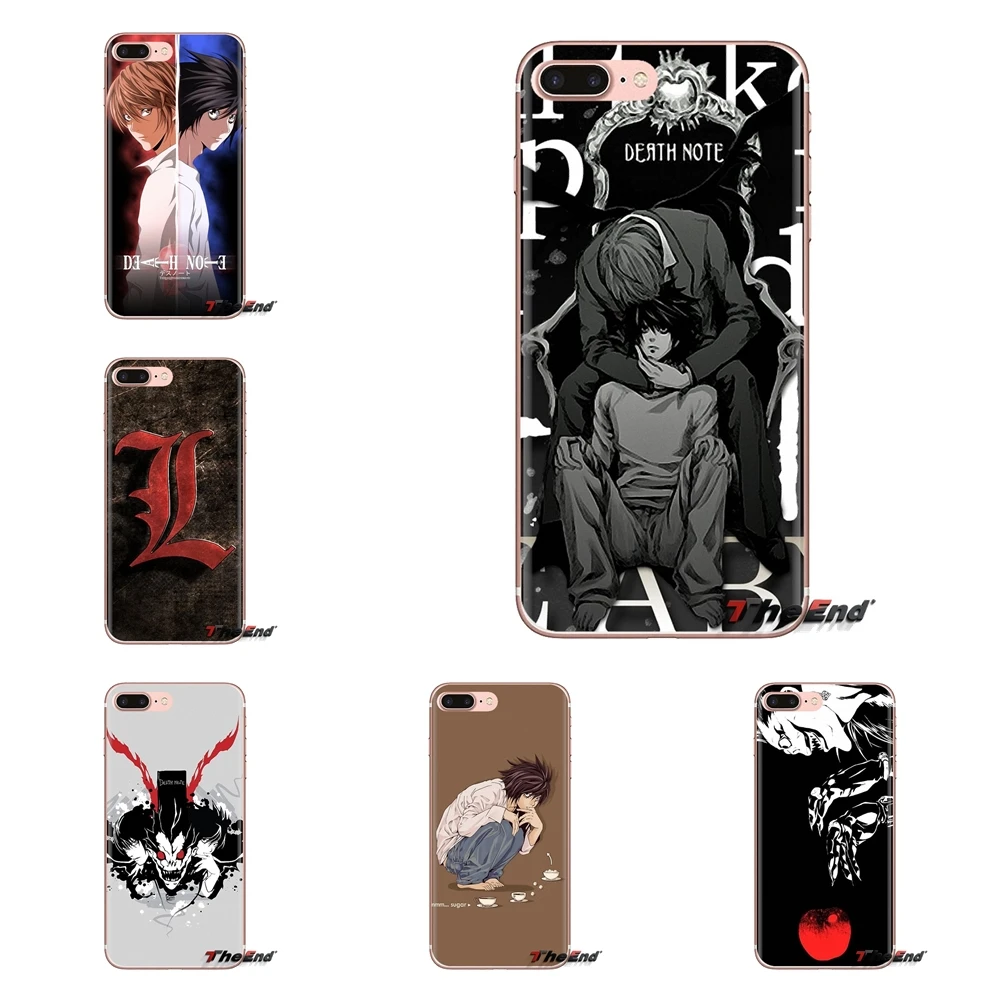 Аниме Death Note для Sony Xperia Z Z1 Z2 Z3 Z5 compact M2 M4 M5 C4 E3 T3 XA Huawei Mate 7 8 Y3II прозрачные мягкие чехлы