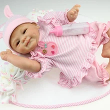 40 см силикона Reborn Baby Doll для продажи виниловых новорожденных принцесса детей кукла Bebe Reborn девочек Brinquedos игровой дом перед сном игрушка