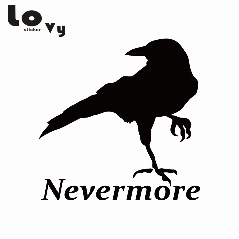 

The Raven "Nevermore" Vinyl Wall Sticker Creative Cartoon Bird Silhouette Wall Decorative Decal