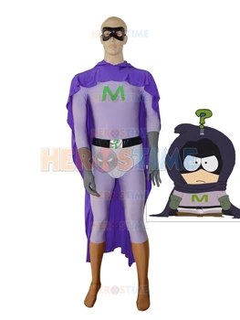 

Mysterion Custom Costume Purple Male Superhero Costume Spandex Fullbody Zentai Suit Free Shipping