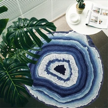 AOVOLL ковер для детской комнаты, скандинавские простые круглые ковры для спальни, нескользящий и не мнется ковер, размещенный под стулом