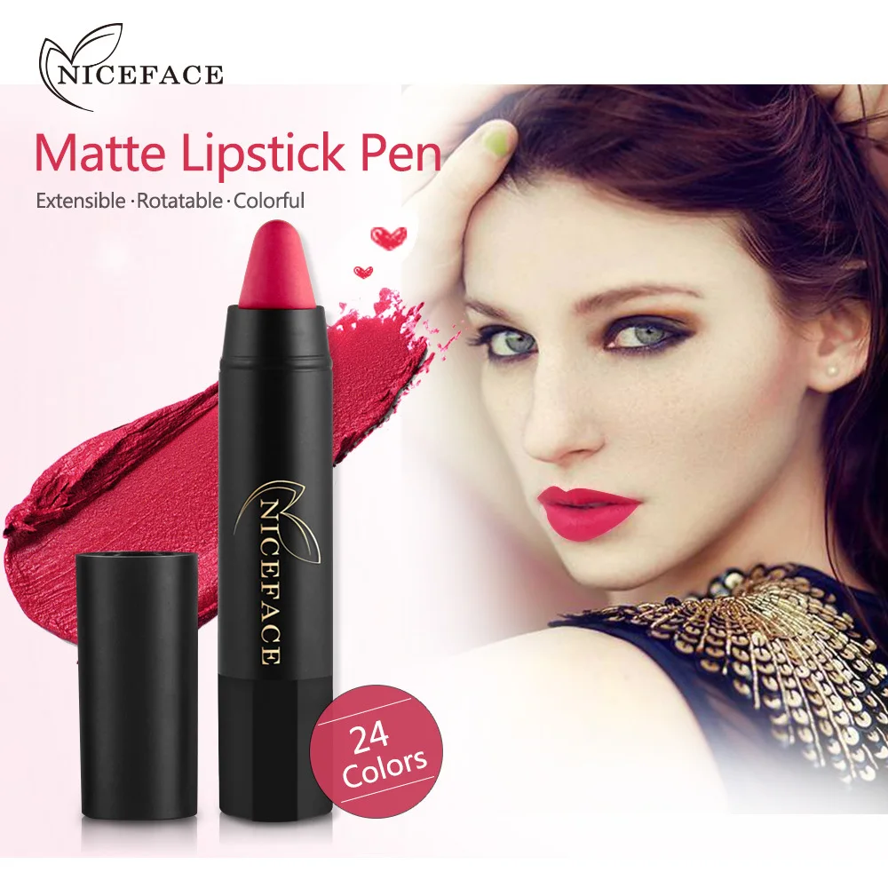 Buy NICEFACE Lipstick Pencil Cosmetics Matte Lips