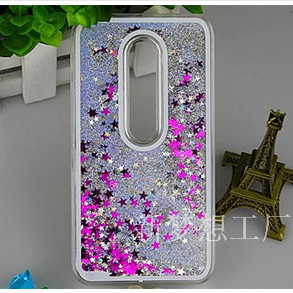 Мода Ясно Динамически Жидкостное Блеск Красочный Блестка Песок Плывун Case Cover для
