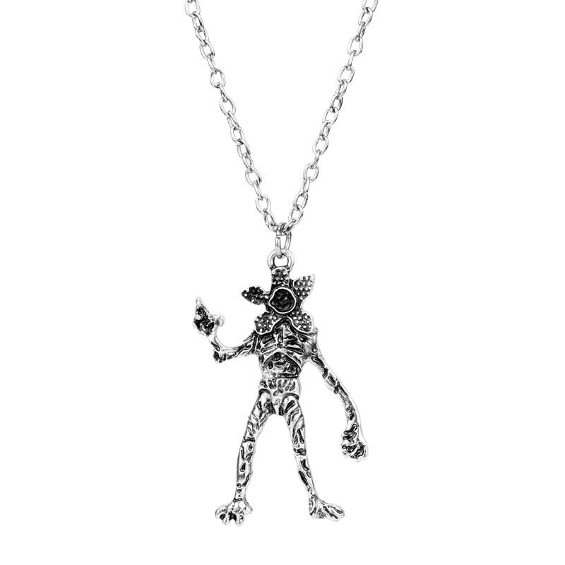 MQCHUN модное винтажное серебряное ожерелье странные вещи Demodog Demogorgon подвеска в виде монстра косплей ювелирные изделия для мужчин и женщин Подарки-30