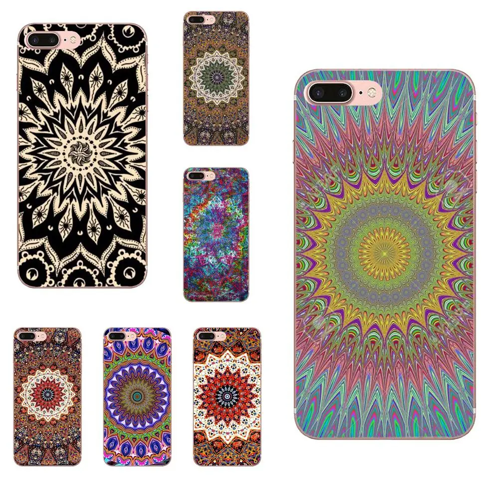 Mandala Sun Flower Datura Retro Flora TPU Case Capa Cover For Huawei P8 P9 P10 P20 P30 Mate 7 8 9 10 20 Lite Plus Pro 2017 | Мобильные