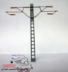 Модель поезда Одиночная Колонка двойная рука контактная сеть поезд модель рельса-имитирующая Одиночная песочница Аксессуар игрушка сцена