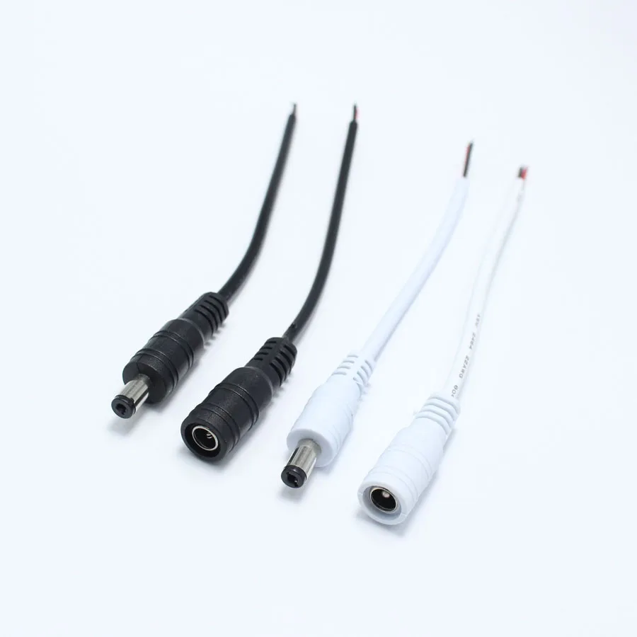 

12V DC Connectors Male Female jack Wire cable adapter plug power supply 15cm length 5.5 x 2.1mm for LED Strip Light CCTV Camera