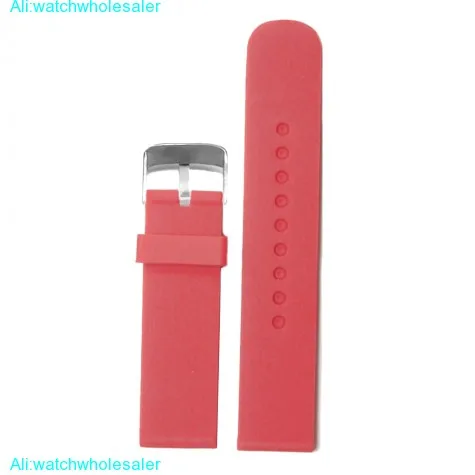 22mm Carnation Pink Silicone Jelly Rubber Ladies Watch Band Straps WB1053U22JB