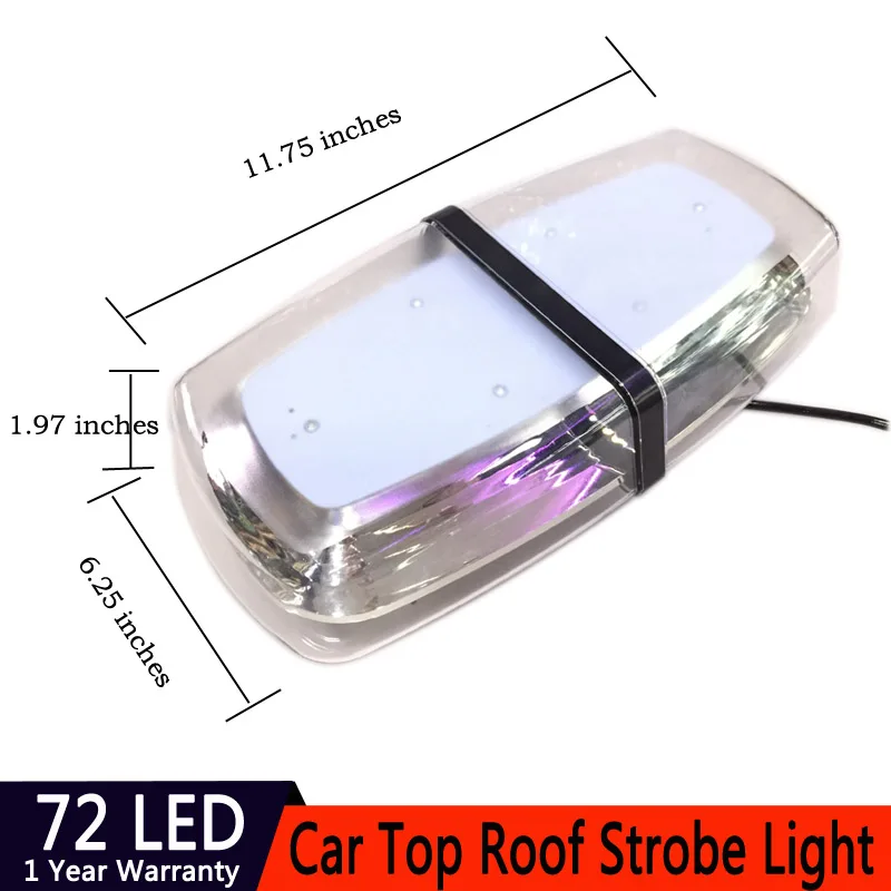  72LED 72W Car LED Short Long Row Roof Flashing Warning Light Strobe Police Light Ceiling Lamp DC 12 - 32952043410
