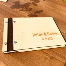 Пользовательская Свадебная Гостевая книга деревянная деревенская Свадебная Гостевая книга альбом свадебный душ помолвка юбилей персонализированный знак в альбоме