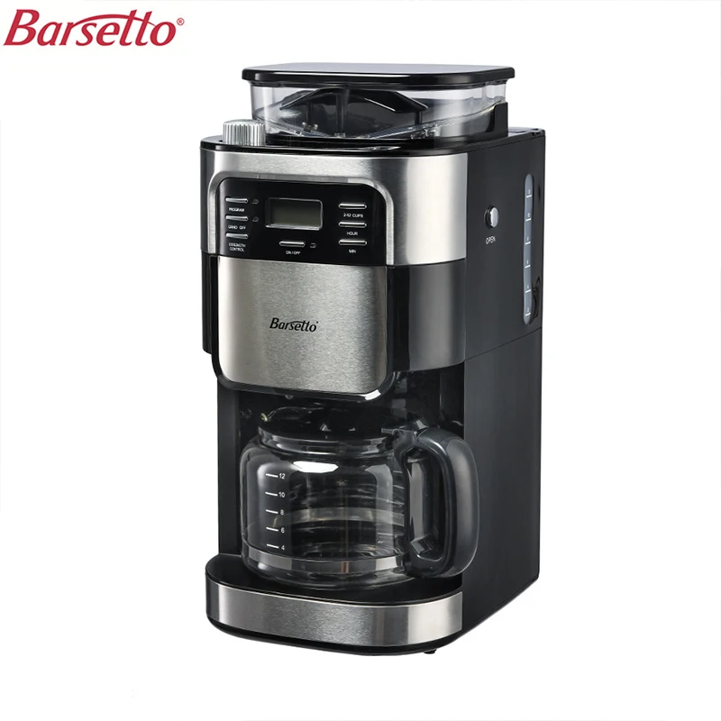 

BARSETTO Household Automatic Coffee Machine Bean Flour Grinding Coffee Maker-EU Plug