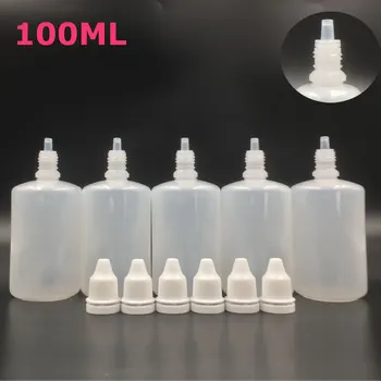 

50-500PCS X 100ML Plastic Empty Squeezable Dropper Bottles Eye e Liquid Juice Vape Dripper Container (Bottle + Nipple Tip + Cap)