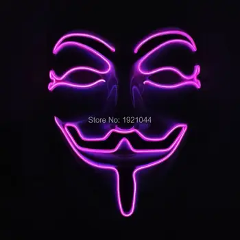 

2020 Hot Sales Fashion Halloween Cosplay Costume mask for EL wire Vendetta masks Fashion Classic V for VENDETTA Mask