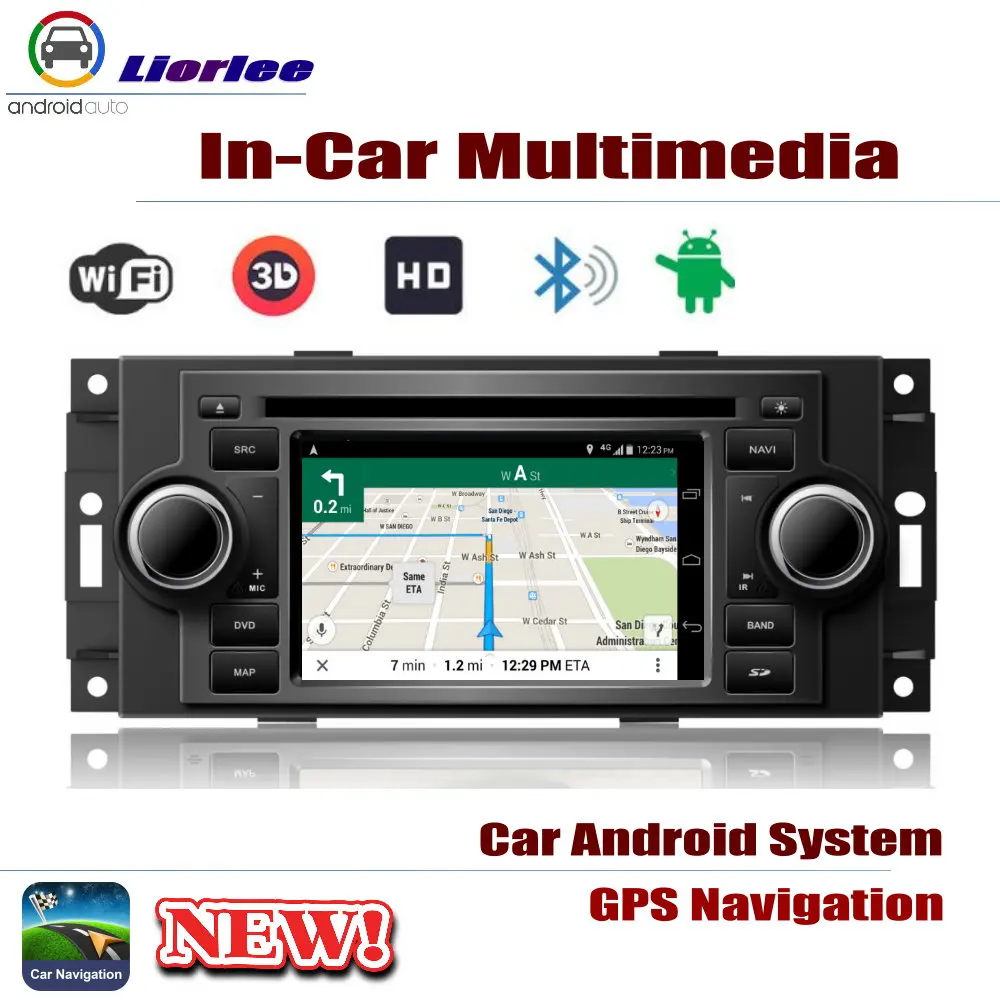 Для Dodge caliber 2007~ 2008 автомобильный Android плеер DVD gps навигационная система HD экран Радио Стерео интегрированный мультимедиа