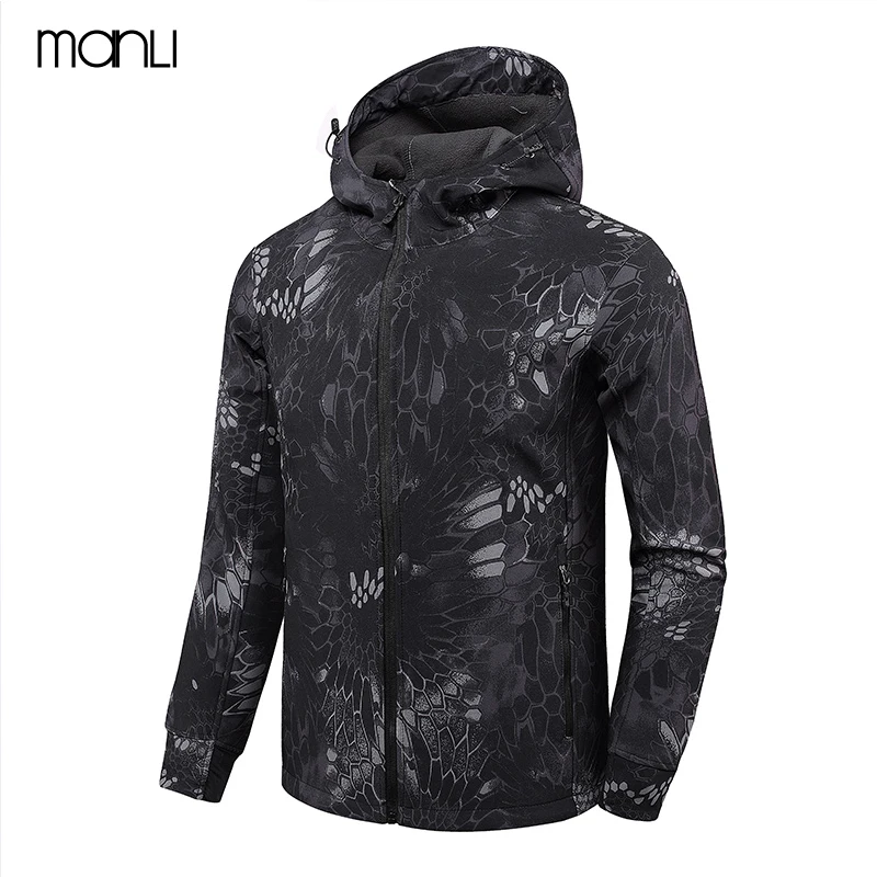 

Outdoor Sport Softshell Jackets Men Hiking Hunting Clothes TAD Camouflage Military Tactical Sets Camping Hunting Jacket Size 4XL