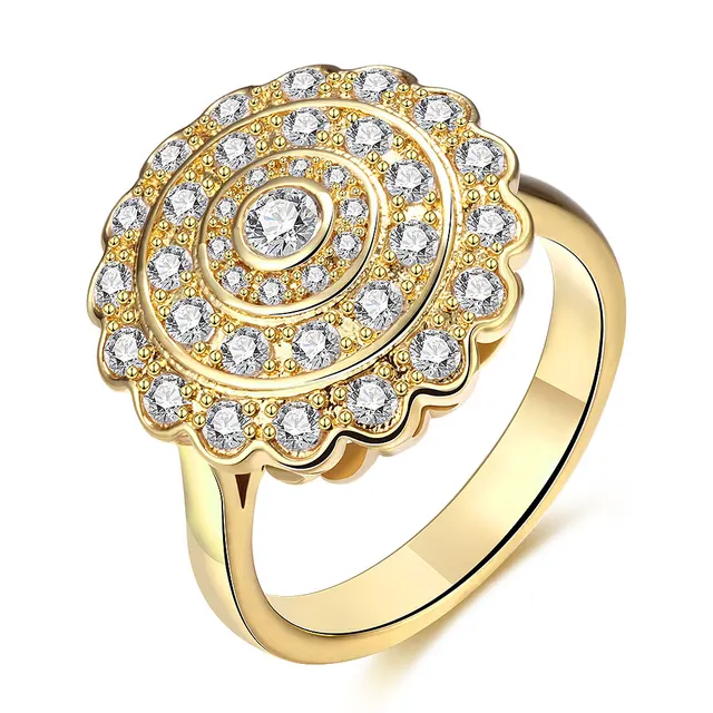 Women S Yellow Gold Color Cubic Zirconia Ring Clic Party Round Women S Yellow Gold Color Cubic Zirconia Ring Clic Party Round Bridal Sets Jewelry
