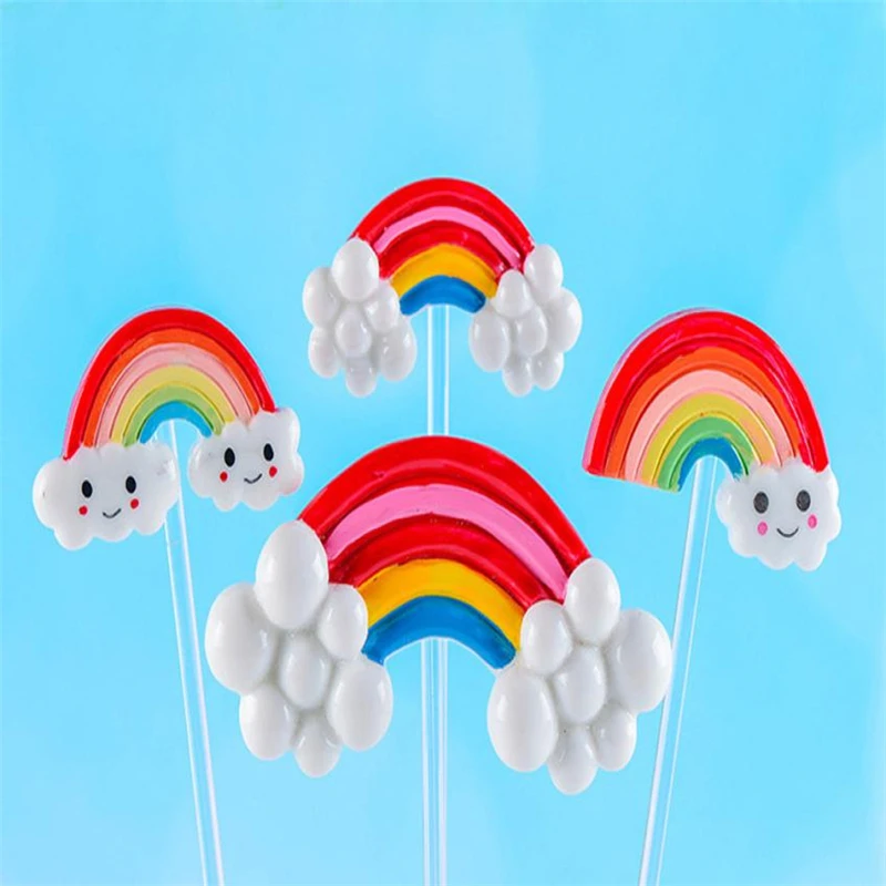 Resin Miniature Rainbow DIY Craft Accessory Home Garden Decoration Accessories Wear-resistant Creative C0418#30                 06