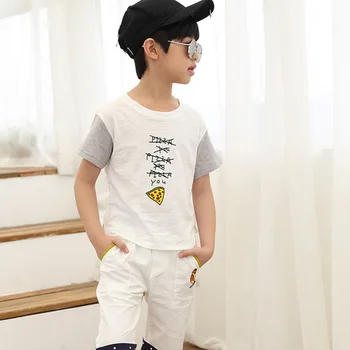 

Children's Sets boys clothes kids clothes cotton short boys sport two-pieces set 110-160cm jongens kleding children clothes new