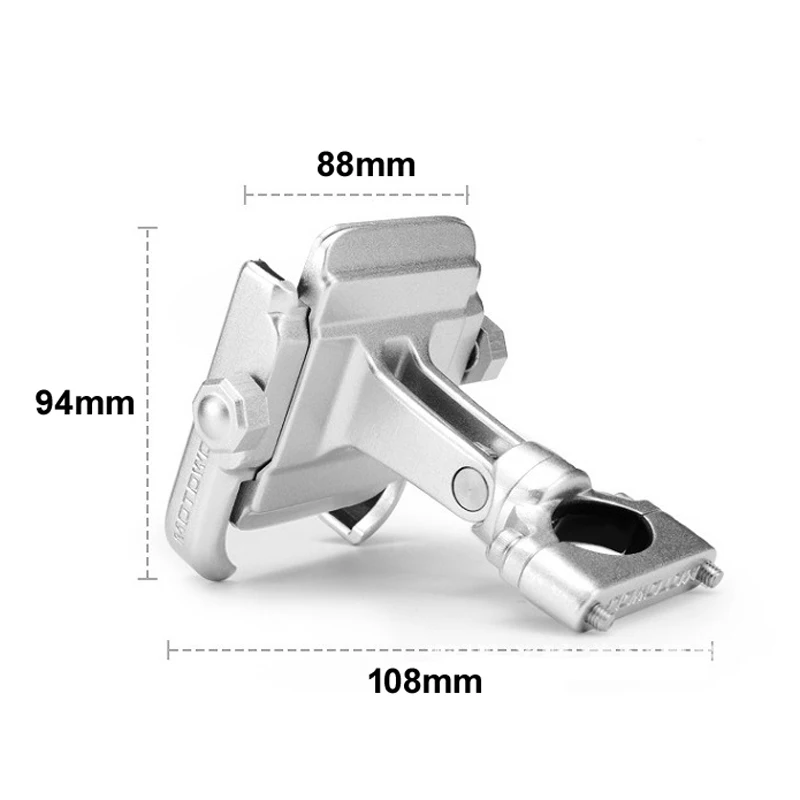Silver Aluminum Alloy Motorcycle Bicycle Phone Mount 360 Degrees Adjustable Handlebar Holder Universal Fit 4-6 inch Phone GPS Silver Aluminum Alloy Motorcycle Bicycle Phone Mount 360 Degrees Adjustable Handlebar Holder Universal Fit 4-6 inch Phone GPS