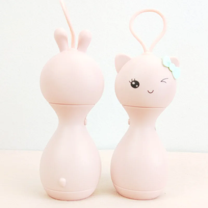 

Cute Cartoon Portable Electric Mini Fan Rechargeable Mini Fan Rabbit/Cat 4 Color Available For Travel Office School