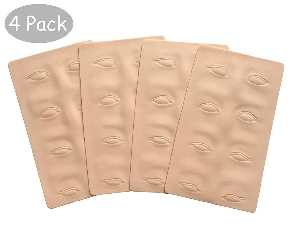 

3D Microblading Cosmetic Silicone Practice Skin for Eyebrow Eyeliner Tattoo Makeup Training for tattoo supplier