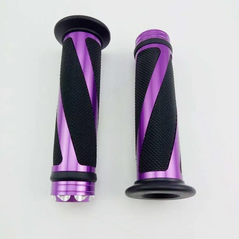SUNDELY® Purple Universal 7/8 Rubber Gel Aluminum Motorbikes Motorcycle Handlebar Grips 