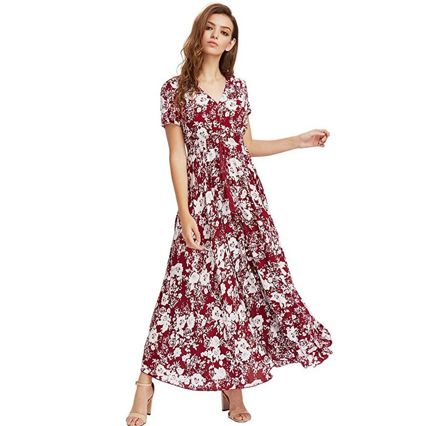 flowy long dresses for summer