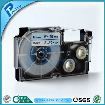 

10 packs 6mm Black on White XR-6WE compatible label tapes for label printers